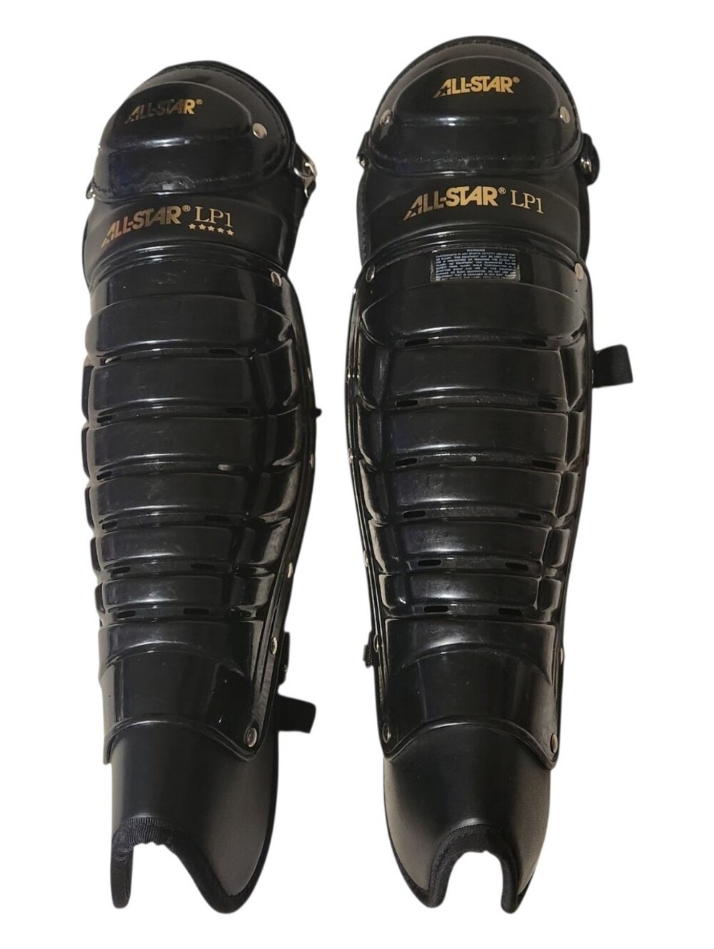 All-Star LP1 Pro-Comp 17" Umpire Leg Guards Black Baseball Softball Plate Gear